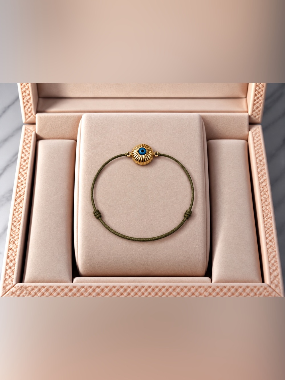 Gold-Tone Evil Eye Cord Bracelet
